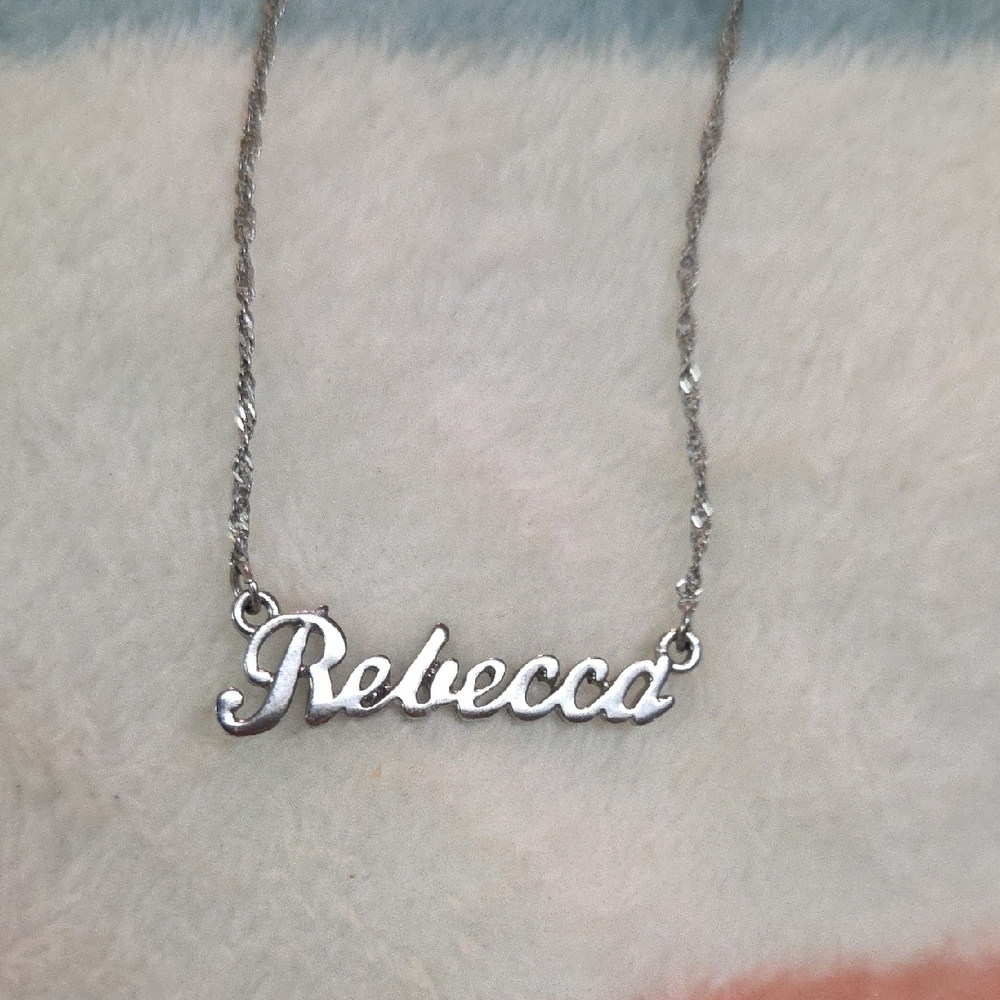Silver Name Necklace "Rebecca"